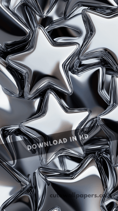 3D Stars Metallic