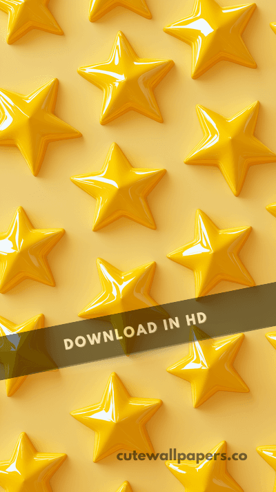 3D Stars Yellow