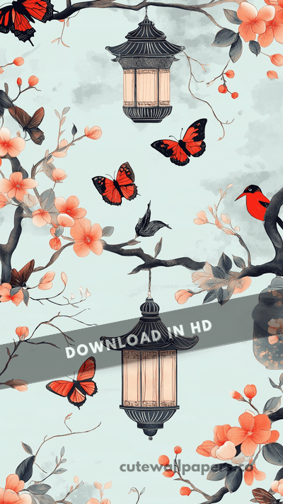 Butterfly Chinoiserie