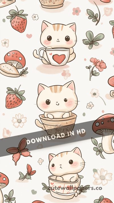 Cat Whimsical Cottagecore