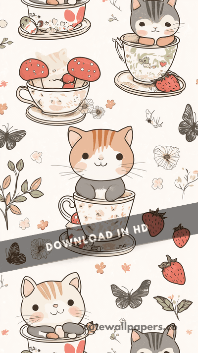 Cat Kawaii Cottagecore