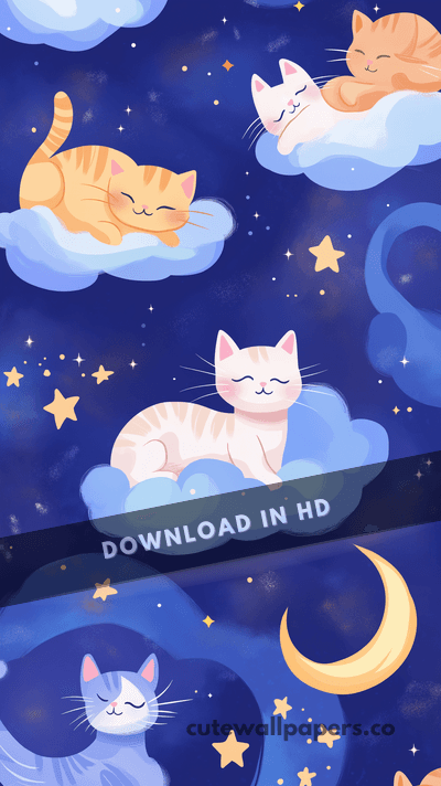 Cat Whimsical Night
