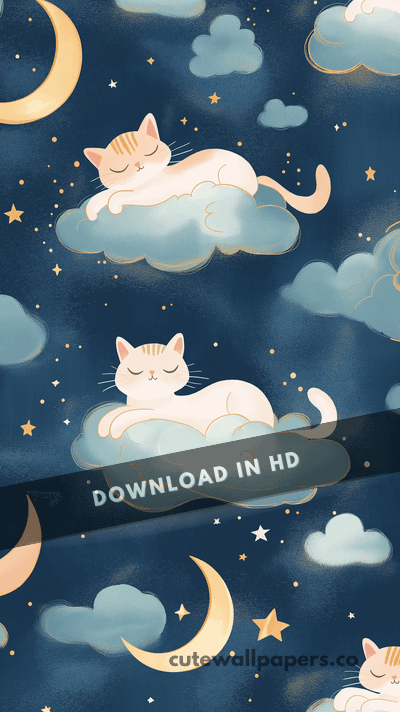 Cat Whimsical Night