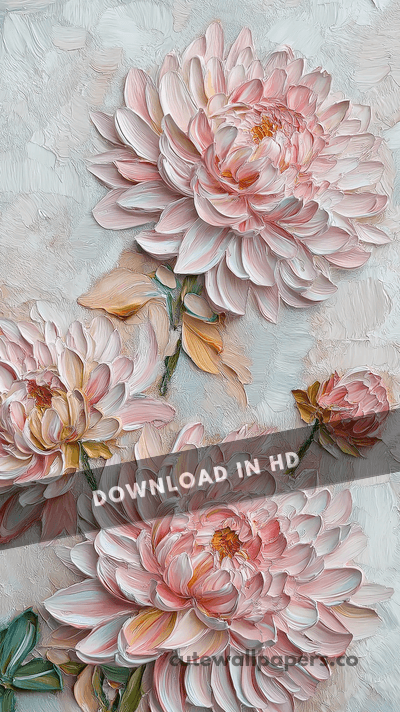 Flower Impasto Chrysanthemums