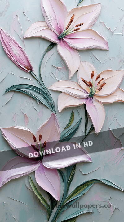 Flower Impasto Lilies