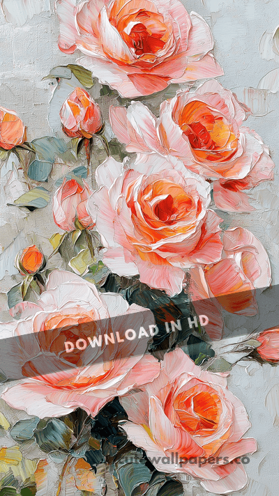 Flower Impasto Roses